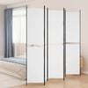 vidaXL Параван за стая, 5 панела, бял, 250x220 см, текстил