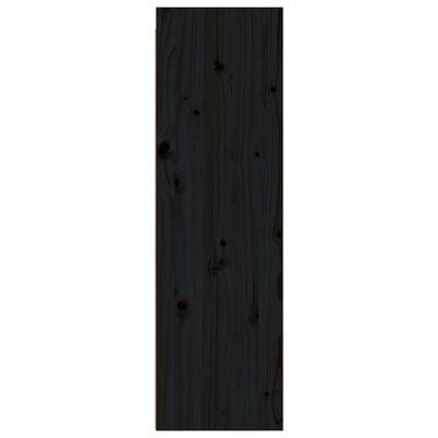 vidaXL Стенни шкафове, 2 бр, черни, 30x30x100 см, бор масив