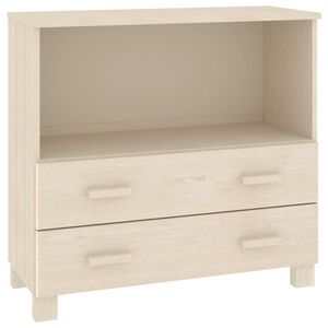 vidaXL Сайдборд HAMAR, меденокафяв, 85x35x80 см, борово дърво масив