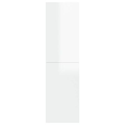 vidaXL ТВ шкаф, бял гланц, 30,5x30x110 см, ПДЧ