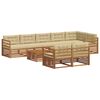 vidaXL Комплект дивани за открито 9 pcs Натурален и Бежов