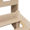 vidaXL Легло с етажерка за книги, без матрак, 160x200 см, бор масив