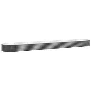 vidaXL Градинска повдигната леха поцинкована стомана антрацит