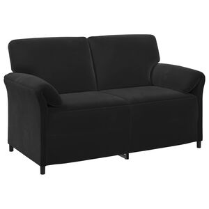 vidaXL Двуместна софа Черно 158 x 83 x 95 см Кадифе