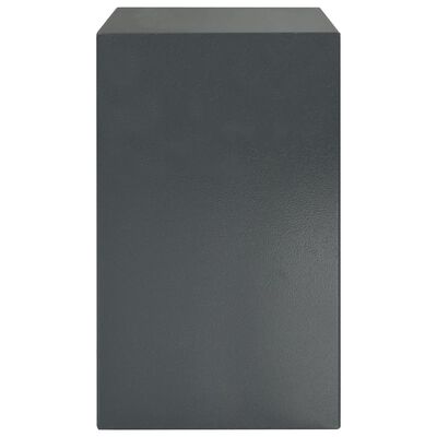 vidaXL Цифров сейф с пръстов отпечатък, тъмносив, 35x31x50 см