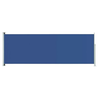 vidaXL Прибираща се дворна странична тента, 220x600 см, синя