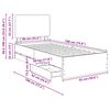 vidaXL Рамка за легло Сонома дъб 90 x 200 cm Инженерна дървесина