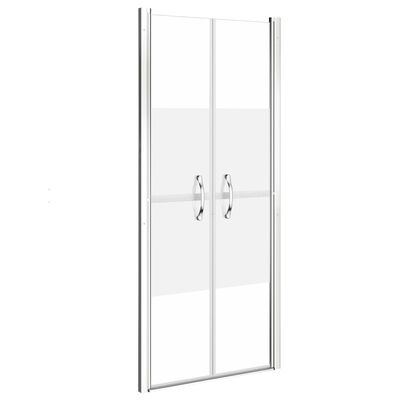 vidaXL Врата за душ, полуматирано ESG стъкло, 76x190 см
