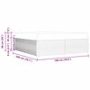 vidaXL Рамка за легло с матрак Таупе 180 x 200 cm текстил