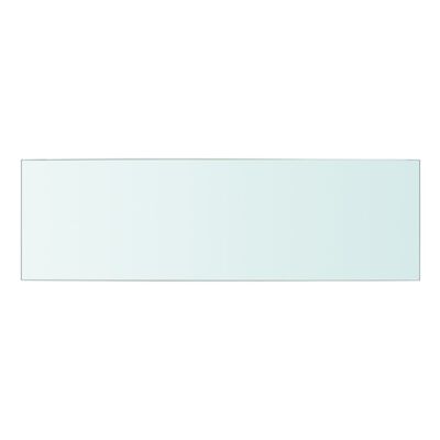 vidaXL Плоча за рафт, прозрачно стъкло, 50 x 15 см