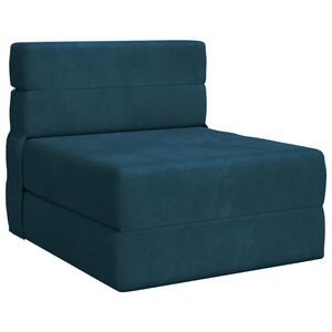 vidaXL Сгъваем диван легло Синьо 70 x 80 x 60 cm Текстил