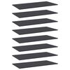 vidaXL Рафтове за етажерка, 8 бр, сиви, 80x20x1,5 см, ПДЧ