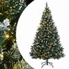 vidaXL Изкуствена коледна елха, 150 LED, 120 см