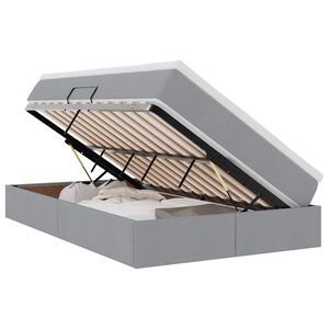vidaXL Легло с място за съхранение и матрак Светлосиво 120 x 190 cm