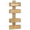 vidaXL Стенна поставка за списания, 30x11x72 см, масивно мангово дърво