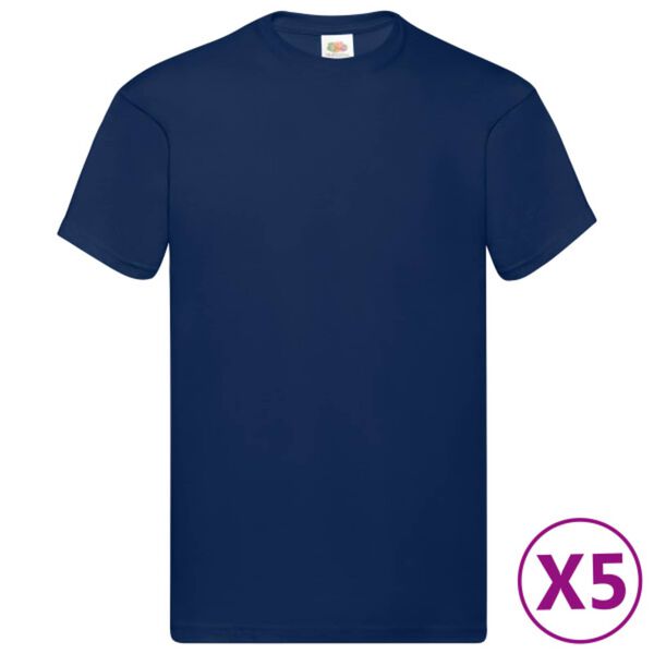 vidaXL Риза 5 pcs Синьо 5XL Памук
