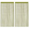 vidaXL Пердета ресни, 2 бр, 100x250 см, зелени