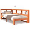 vidaXL Легло с етажерка за книги, без матрак, 100x200 см, бор масив