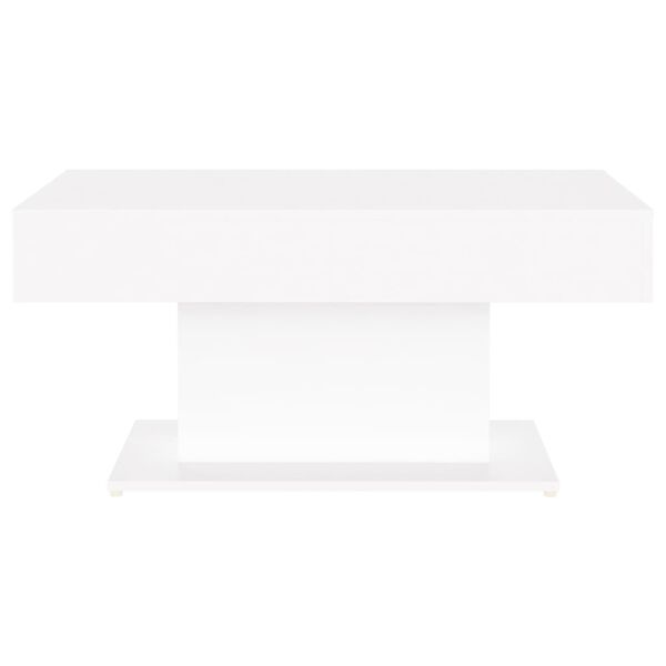vidaXL Маса за кафе, бяла, 96x50x45 см, инженерно дърво