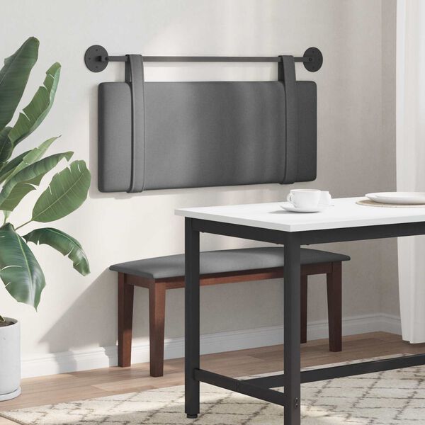 vidaXL Висяща табла Едноцветен Тъмен сив 110 x 55 x 5 см текстил