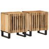 vidaXL Нощни шкафчета, 2 бр, 40x34x46 см, грубо дърво масив