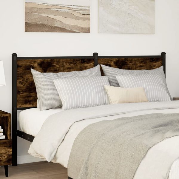 vidaXL Горна табла, опушен дъб, 150 см, инженерно дърво и стомана