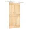 vidaXL Преплъзваща се врата Естествено и бяло 100 x 210 cm