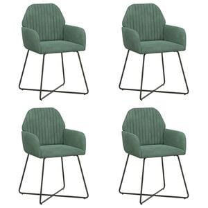 vidaXL Обедени столове 4 pcs Кадифе Морско зелено 55 x 50 x 84 см