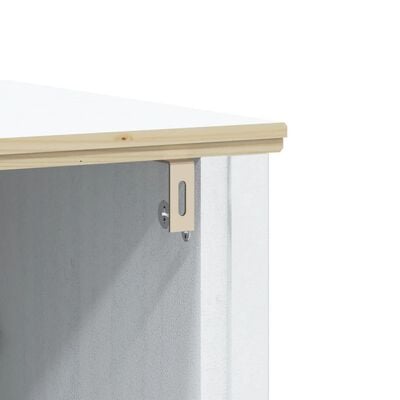 vidaXL Комплект мебели за баня от 3 части "BERG" бял бор масив