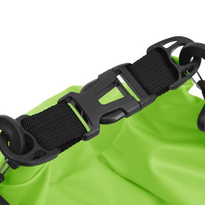 vidaXL Суха торба, зелена, 10 л, PVC