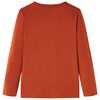 Детска тениска с дълъг ръкав, светлоръждиво, 92