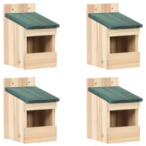 vidaXL Къщи за птици, 4 бр, 12x16x20 см, чам