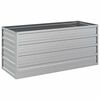 vidaXL Повдигната градинска леха, 100x40x45 см, стомана, сребриста