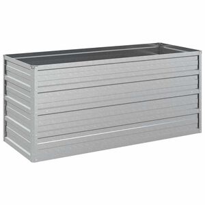 vidaXL Повдигната градинска леха, 100x40x45 см, стомана, сребриста