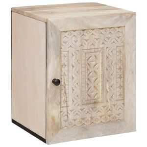 vidaXL Шкаф за баня с врата Бяло 38 x 33 x 48 см Инженерно дърво