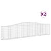vidaXL Габионни кошници арка 2 бр 400x30x80/100 см поцинковано желязо