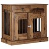vidaXL Мебели за кучешка клетка Старо дърво 90 x 47,5 x 80 см