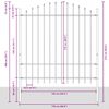 vidaXL Градска ограда Сив 170 x 215 см Прахово боядисана стомана