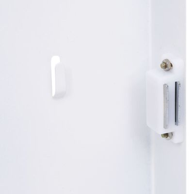 vidaXL Кутия за ключове с магнитна дъска, бяла, 35x35x5,5 см