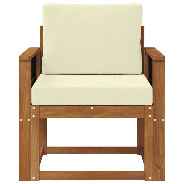 vidaXL Комплект дивани за открито Солидно акациево дърво и полиестер