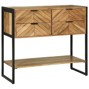 vidaXL Конзолна маса Кафяво 90 x 35 x 80 см Солидно акациево дърво