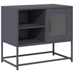 vidaXL ТВ шкаф, антрацит, 68x39x60,5 см, стомана