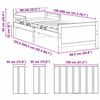 vidaXL Рамка за легло с матрак Кафяво 80 x 200 cm Солидно борово дърво