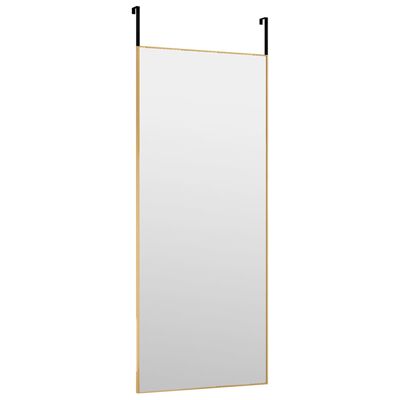 vidaXL Огледало за врата, златисто, 40x100 см, стъкло и алуминий