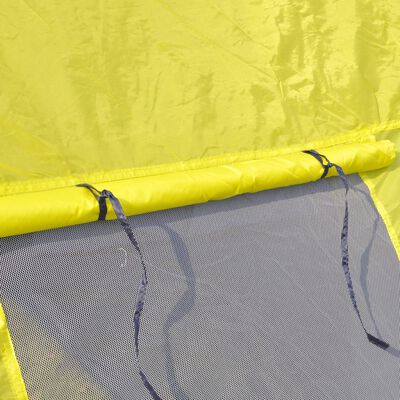 vidaXL Полиестерна къмпинг палатка 6-местна синьо-жълта
