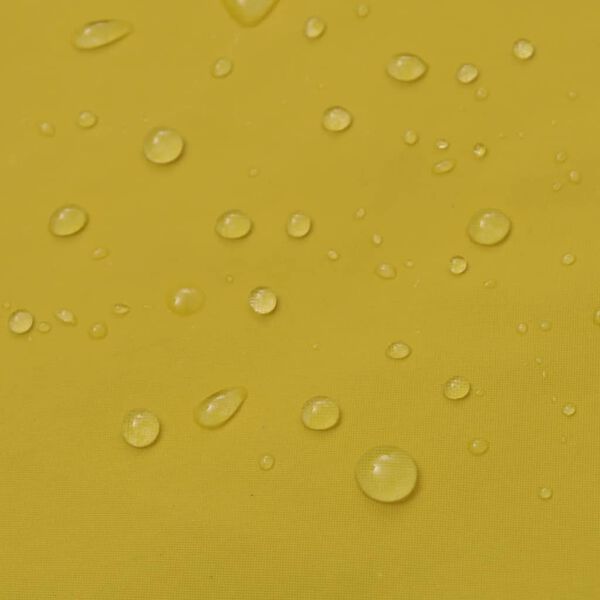 vidaXL Водоустойчив дълъг дъждобран с качулка, жълт, M