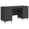 vidaXL Бюро с рафт Черно 142,5 x 50 x 75 см Инженерна дървесина