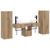 vidaXL Комплект мебели за баня 5 бр. Дъб артизан 33 x 34,5 x 100 см