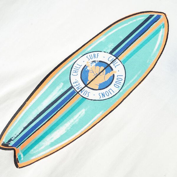 Детска тениска с къс ръкав, екрю, 92