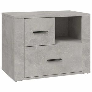 vidaXL Нощно шкафче, сиво, 60x36x45 см, инженерно дърво